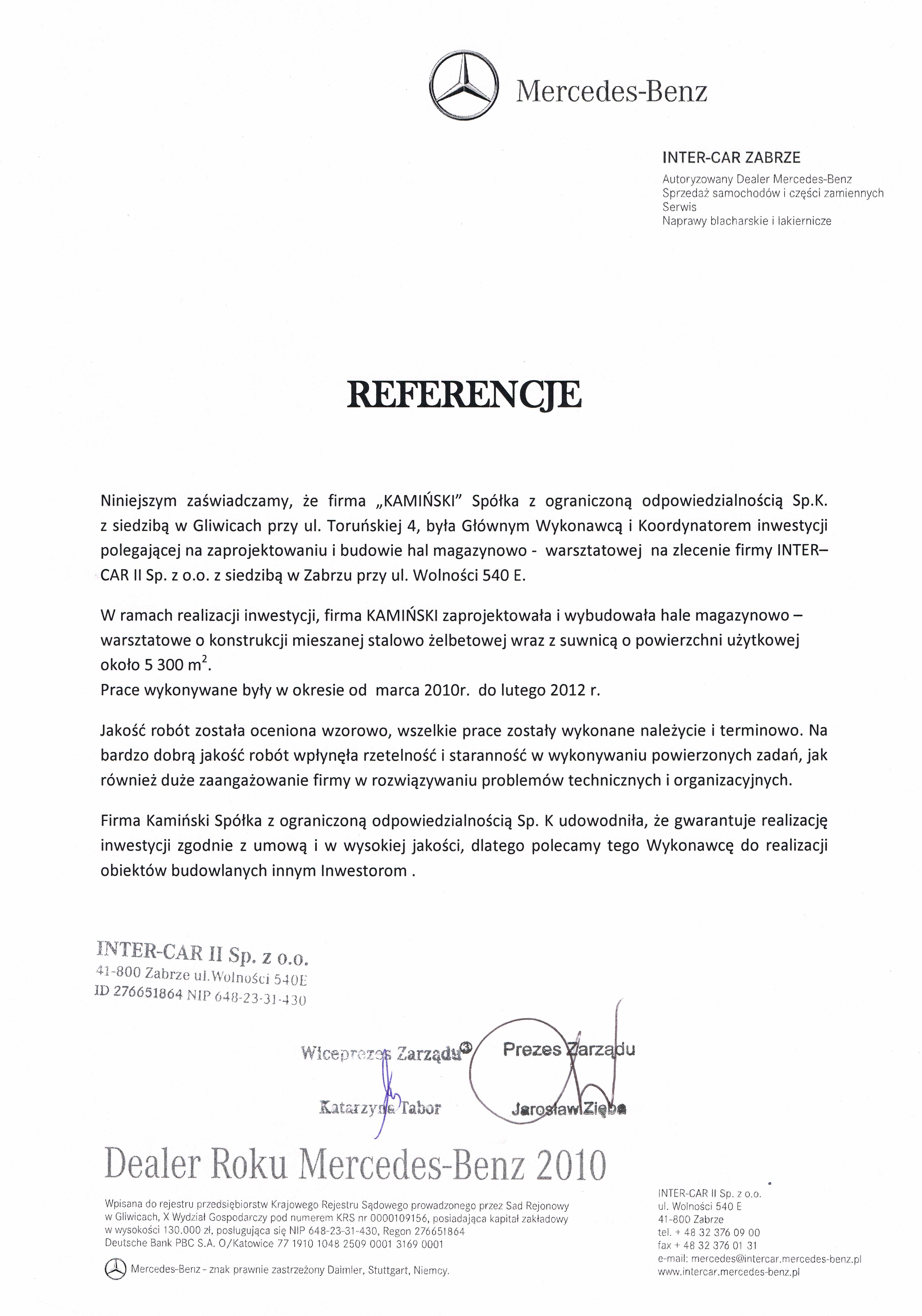 Generalne wykonawstwo - budowa salonu samochodowego Mercedes/Citroën